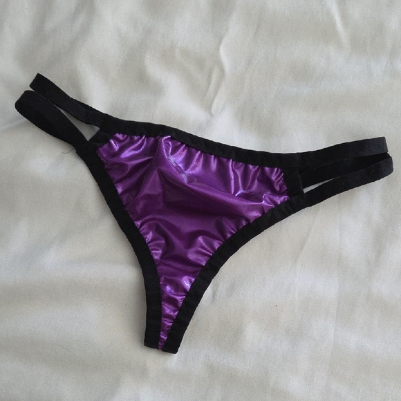 Pole Thong  Purple and Black - Picture 1 of 5